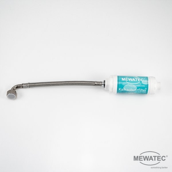 MEWATEC Druckschlauch 20cm, 1/2 Zoll 90 Grad AG + 1/2 Zoll IG für Kalkschutzsystem - MEWATEC Original-Zubehör