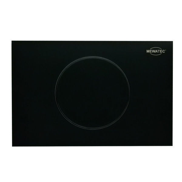 MEWATEC Betätigungsplatte F160B | G3004126 | Glas, rund, schwarz