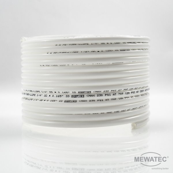 MEWATEC Installationsschlauch 1/4 Zoll Meterware weiß - MEWATEC Original-Zubehör