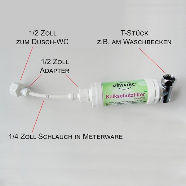 MEWATEC Dusch-WC Kalkschutzfilter MF100 (1 Stück) - MEWATEC Original-Zubehör